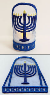 Menorah Tea Light Wrap (In-the-Hoop)
