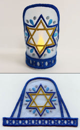 Star of David Tea Light Wrap (In-the-Hoop)