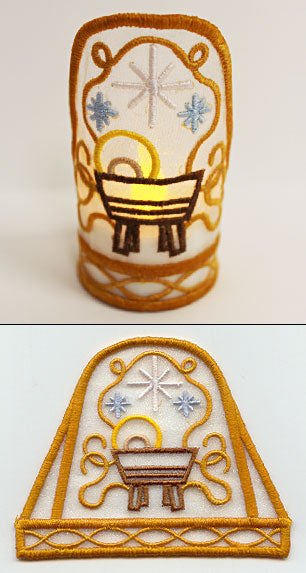Baby Jesus Tea Light Wrap (In-the-Hoop)