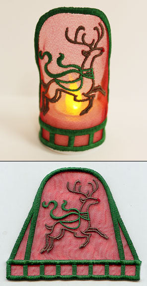 Rudolph in Flight Tea Light Wrap (In-the-Hoop)