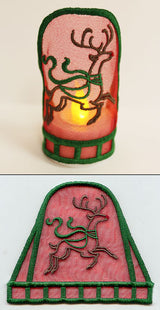 Rudolph in Flight Tea Light Wrap (In-the-Hoop)