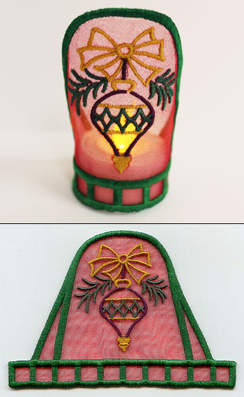 Trimming the Tree Tea Light Wrap (In-the-Hoop)