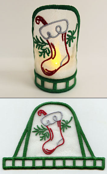 Sweet Stocking Tea Light Wrap (In-the-Hoop)
