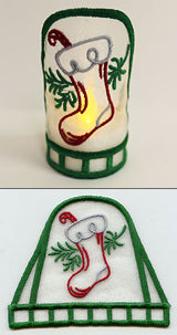 Sweet Stocking Tea Light Wrap (In-the-Hoop)