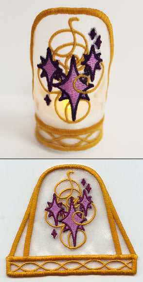 Art Nouveau Shining Stars Tea Light Wrap (In-the-Hoop)
