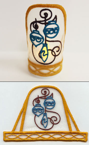 Art Nouveau Antique Ornaments Tea Light Wrap (In-the-Hoop)