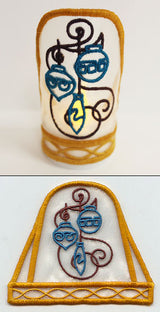 Art Nouveau Antique Ornaments Tea Light Wrap (In-the-Hoop)