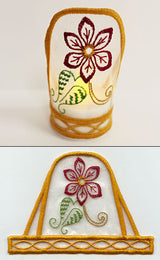 Holy Night Poinsettia Tea Light Wrap (In-the-Hoop)