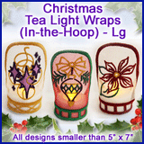 A Christmas Tea Light Wraps (In-the-Hoop) Design Pack