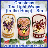 A Christmas Tea Light Wraps (In-the-Hoop) Design Pack