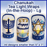 A Hanukkah Tea Light Wraps (In-the-Hoop) Design Pack