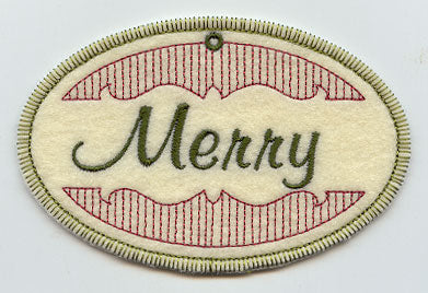 Merry Gift Tag (In-the-Hoop)