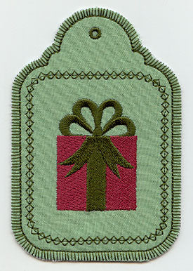 Christmas Present Gift Tag (In-the-Hoop)