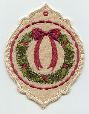 Wreath & Ribbon Gift Tag (In-the-Hoop)