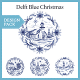 A Delft Blue Christmas Design Pack