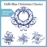 A Delft Blue Christmas Classics Design Pack