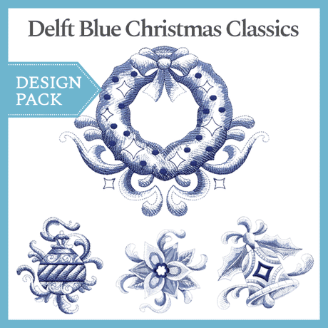 A Delft Blue Christmas Classics Design Pack