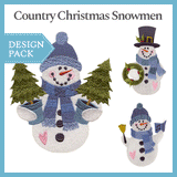 A Country Christmas Snowmen Design Pack