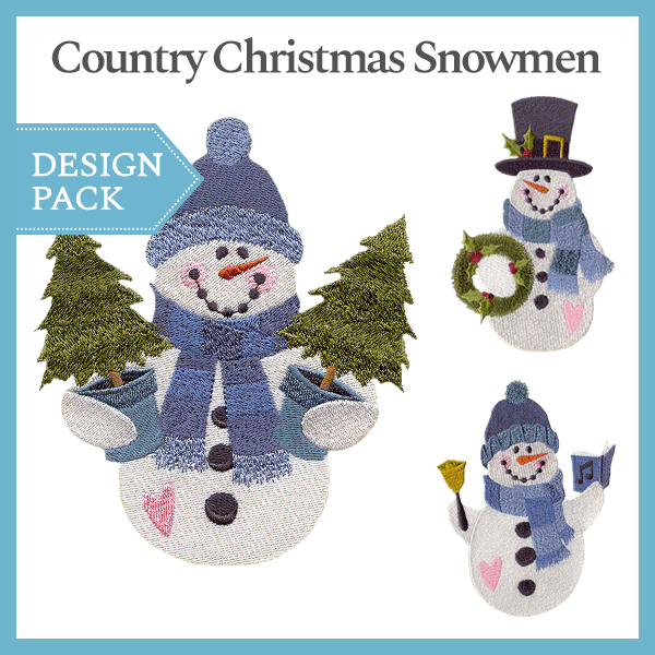 A Country Christmas Snowmen Design Pack