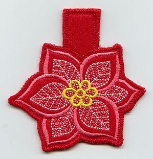 Poinsettia Clothespin Cozy (In-the-Hoop)