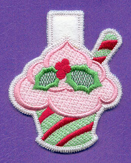 Christmas Cupcake Clothespin Cozy (In-the-Hoop)