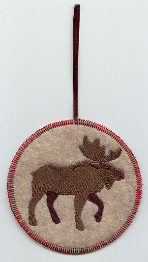 Northwoods Moose Ornament (In-the-Hoop)