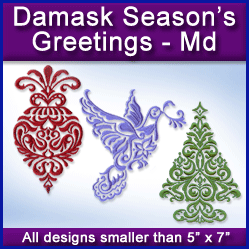 A Damask Season's Greetings Design Pack