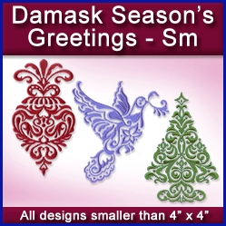 A Damask Season's Greetings Design Pack