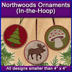 A Northwoods Ornaments (In-the-Hoop) Design Pack