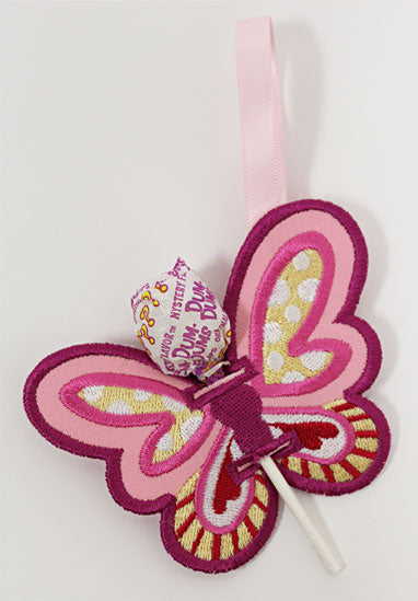 Valentine's Lollipop Holder - Butterfly (In-the-Hoop)