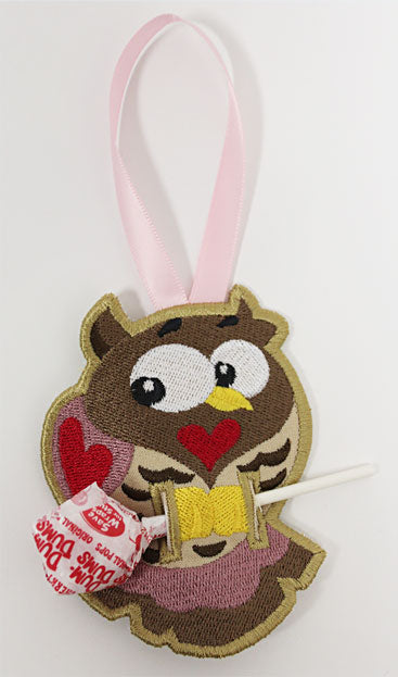 Valentine's Lollipop Holder - Owl (In-the-Hoop)