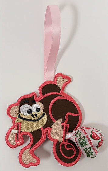 Valentine's Lollipop Holder - Monkey (In-the-Hoop)