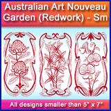A Australian Art Nouveau Garden (Redwork) Design Pack