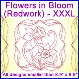 A Flowers in Bloom (Redwork) Design Pack