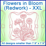 A Flowers in Bloom (Redwork) Design Pack