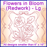 A Flowers in Bloom (Redwork) Design Pack