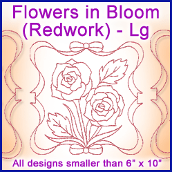 A Flowers in Bloom (Redwork) Design Pack