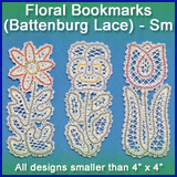 A Floral Bookmarks (Battenburg Lace) Design Pack