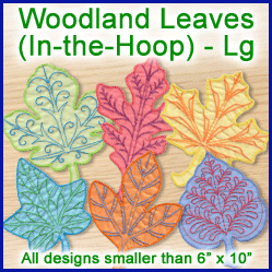 A Woodland Leaves (In-the-Hoop) Design Pack