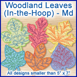 A Woodland Leaves (In-the-Hoop) Design Pack