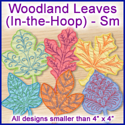 A Woodland Leaves (In-the-Hoop) Design Pack
