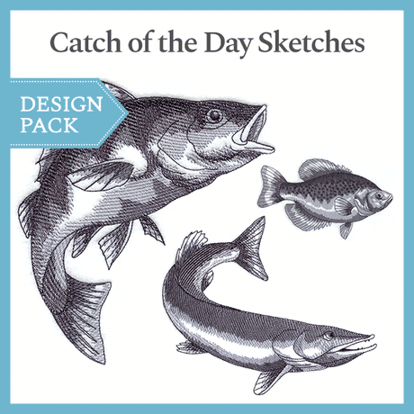 A Catch of the Day Sketches Design Pack