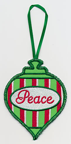 Peace Ornament (In-the-Hoop)