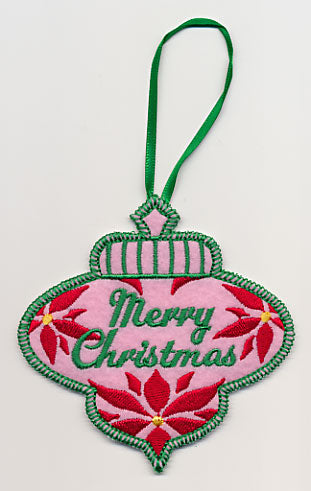 Merry Christmas Ornament (In-the-Hoop)
