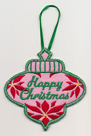 Happy Christmas Ornament (In-the-Hoop)