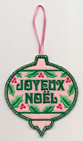 Joyeux Noel Ornament (In-the-Hoop)