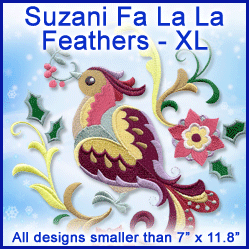 A Suzani Fa La La Feathers Design Pack