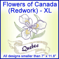 A Flowers of Canada (Redwork) Design Pack