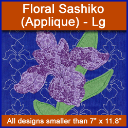 A Floral Sashiko (Applique) Design Pack