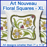 A Art Nouveau Floral Squares Design Pack
